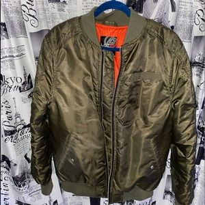 Olive Green Bomber Jacket